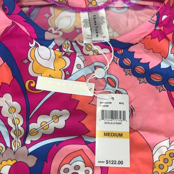 Trina Turk Sevilla Swim Shirt Long Sleeve NWT - Picture 14 of 16